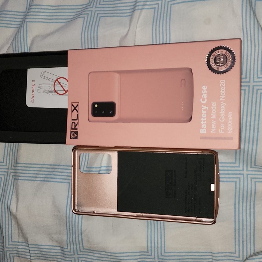 Note 20 phone case with built in battery  comes with box